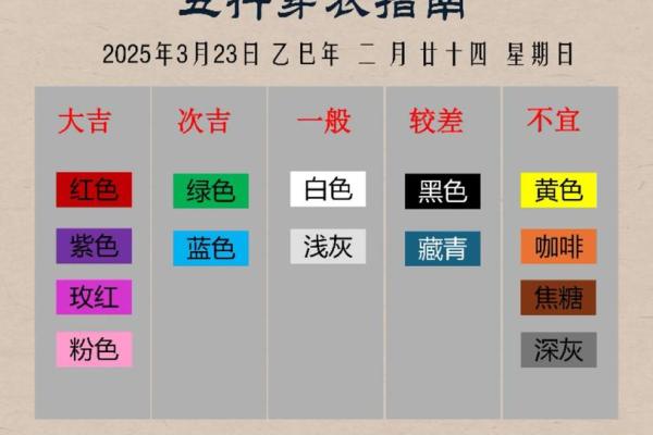 2025年3月3日今日五行穿衣颜色大吉